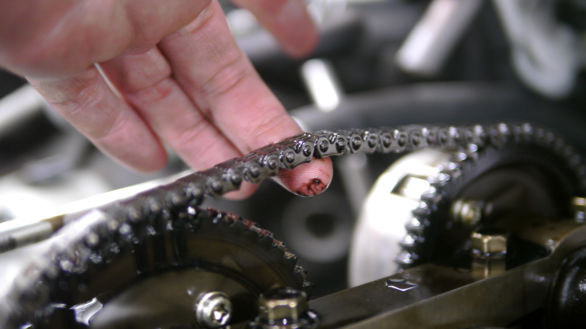 Timing shop chain stretched